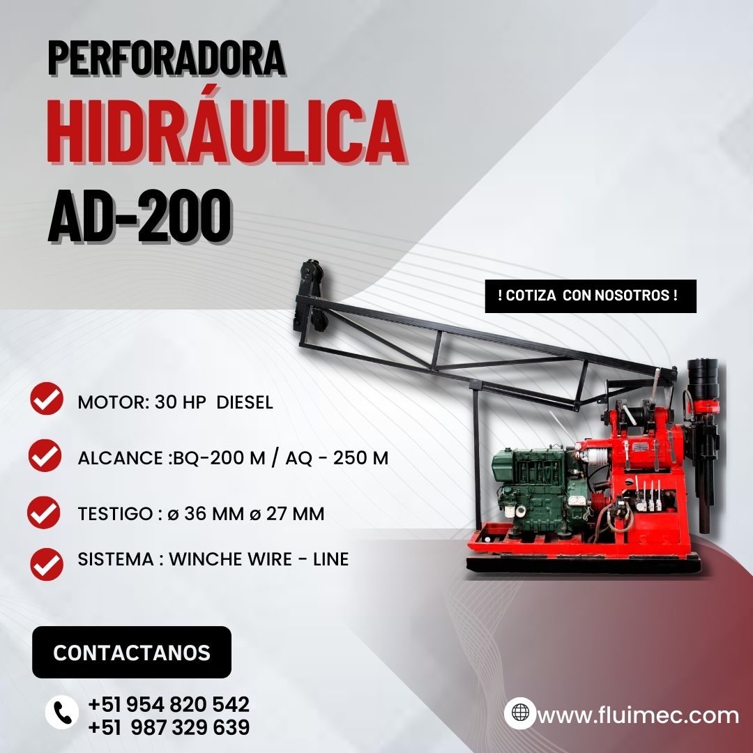 DIAMANTINA AD 200 Perforadora hidráulica Mineria